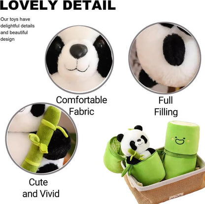 Panda Plush with Bamboo Soft Toy